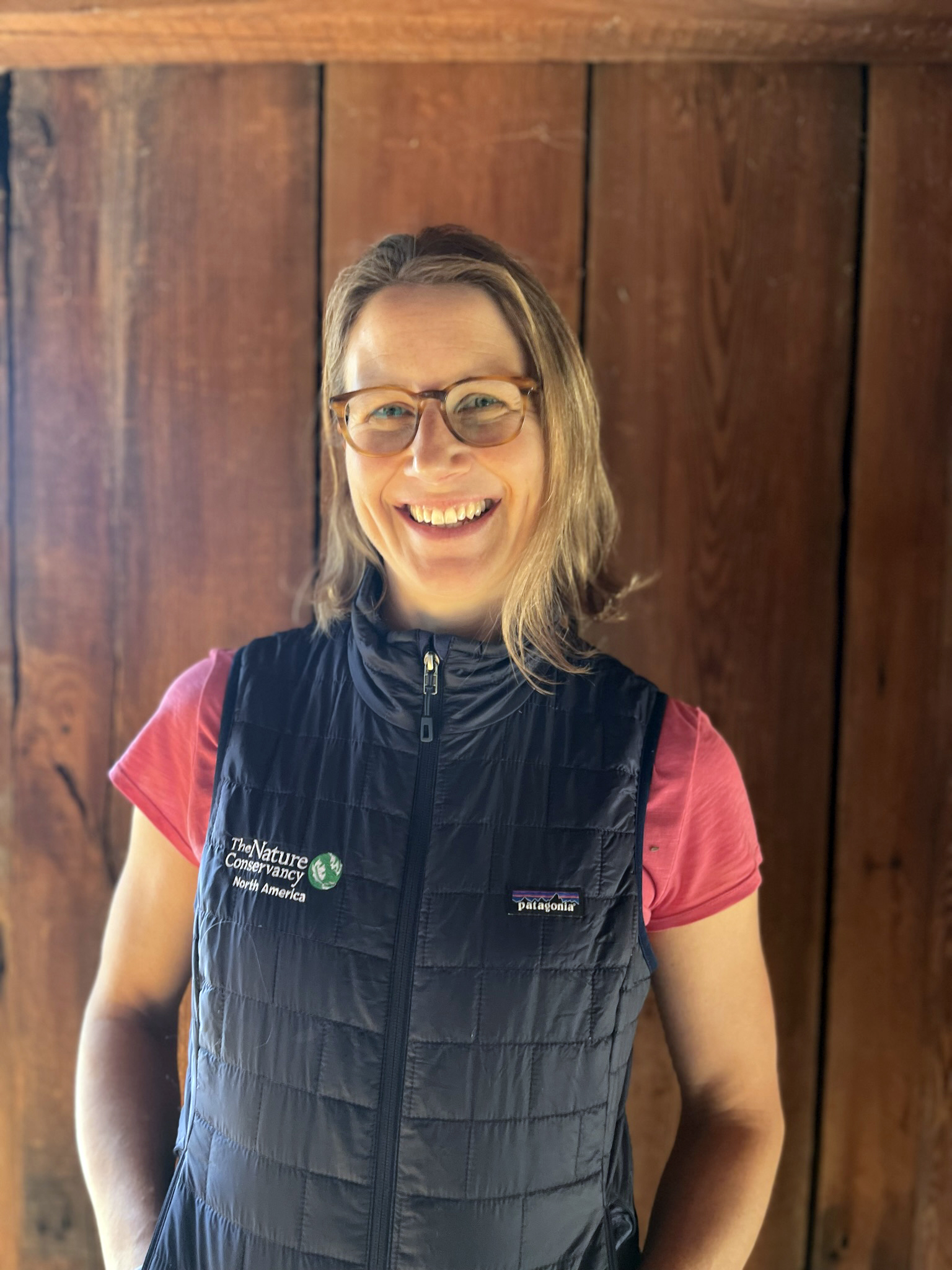 Picture of Megan wearing TNC blue vest.