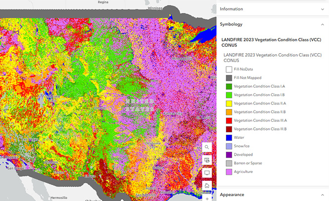 Arc GIS Online LANDFIRE data