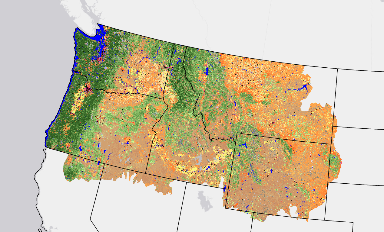 Image showing fuel vegetation cover in the upper NW corner of the U.S.