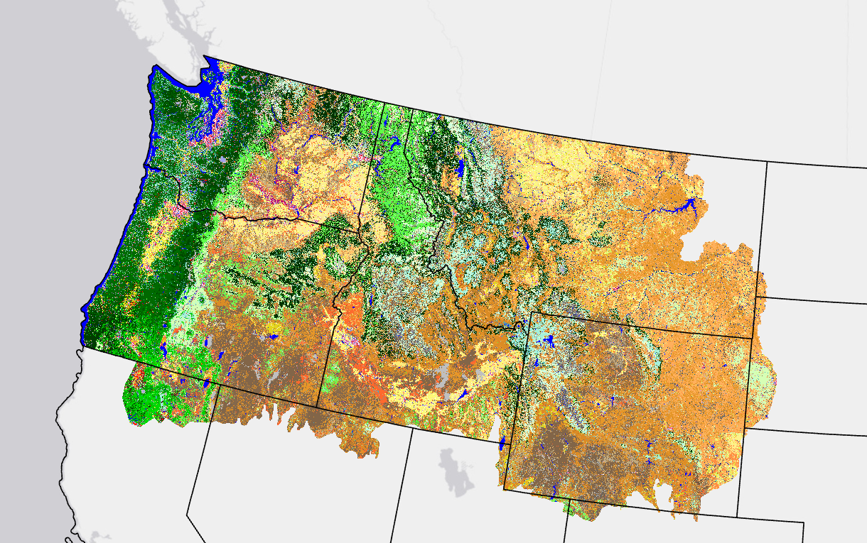 Image showing fuel vegetation type over the upper NW corner of the U.S.