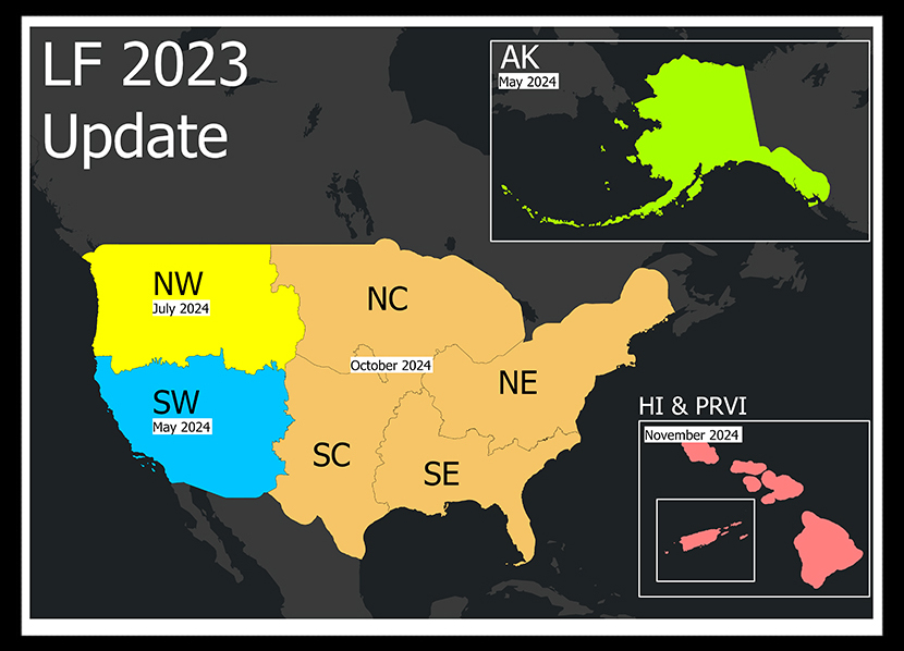 Map of the US and AK and HI in small boxes offset.