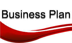 Word Business Plan with red wavy line