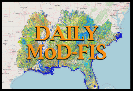A picture of the Southeast portion of the US with LF imagery over the SW region daily MoD-FIS covers.